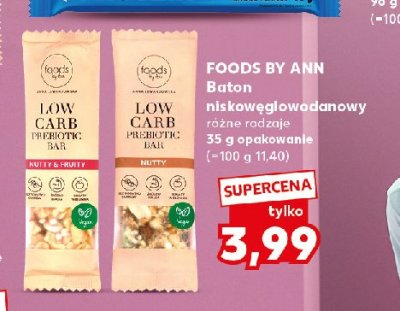 Baton niskow臋glowodanowy z orzechami i owocami Foods by ann promocja