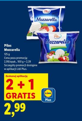 Ser Mozzarella Pilos promocja w Lidl