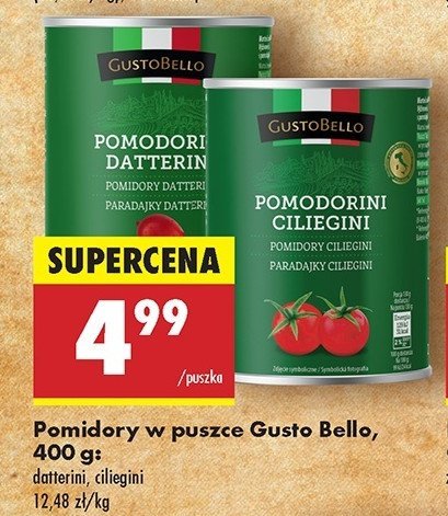 Pomidory datterini Gustobello promocja w Biedronka