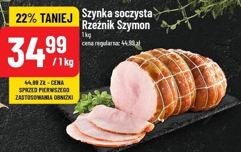 Szynka soczysta Rzeźnik szymon poleca promocja