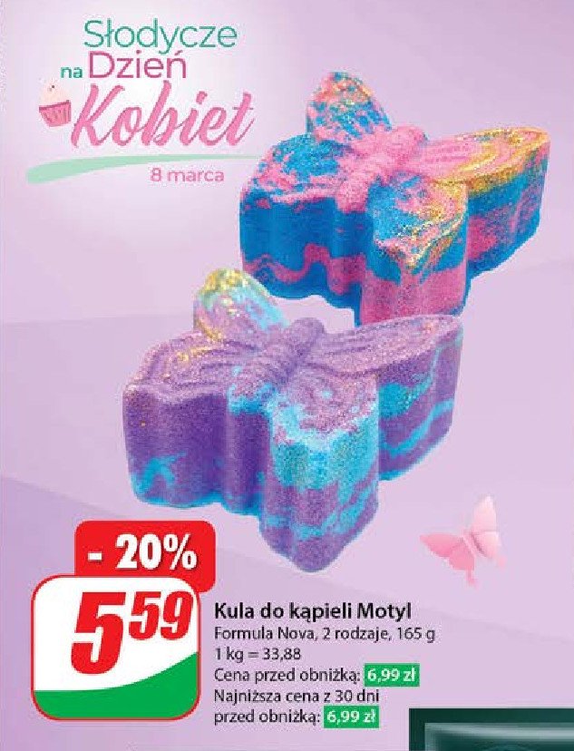 Kula do kąpieli motyl promocja w Dino