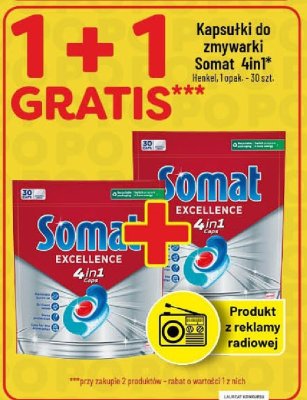 Kapsułki do zmywarki Somat 4in1 promocja w POLOmarket