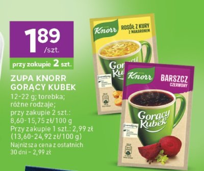 Zupa Knorr Gorący Kubek promocja w Stokrotka