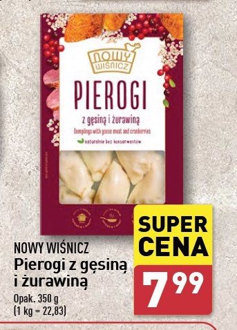 Pierogi z gęsiną i żurawiną Nowy wiśnicz promocja w Aldi