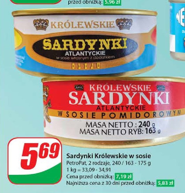 Sardynki w sosie pomidorowym Petropat promocja