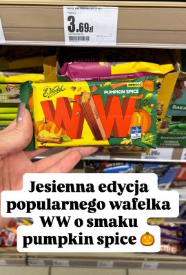 Wafelek WW o smaku pumpkin spice promocja w Intermarche