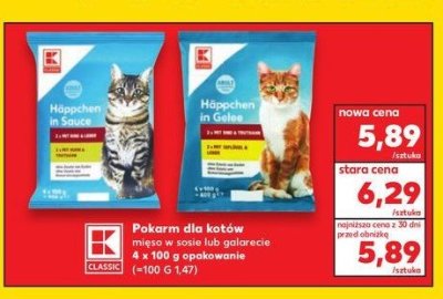 Karma dla kotów mięso w galarecie K-classic promocja