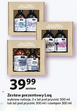 Zestaw w pudełku kocica i dzik: żel pod prysznic damski 500 ml + żel pod prysznic męski 500 ml Laq promocja