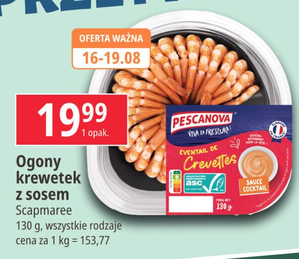 Ogony krewetek Pescanova promocja