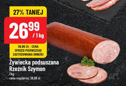 Kiełbasa zywiecka Rzeźnik szymon poleca promocja