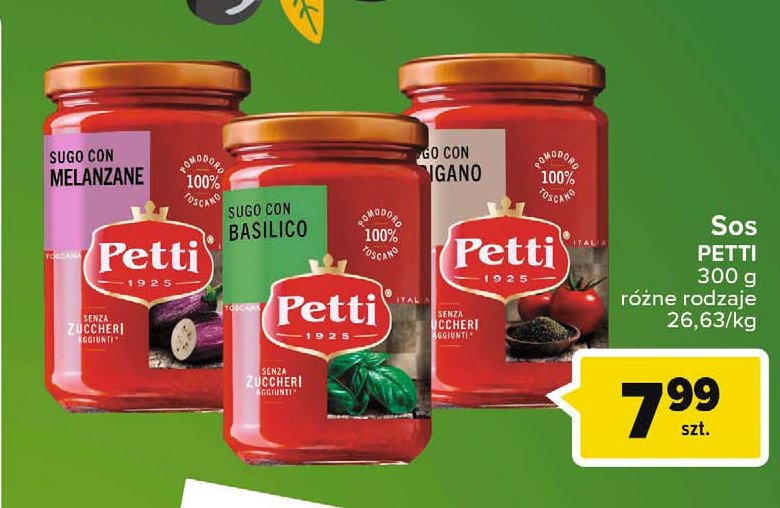 Sos pomidorowy z oregano Petti promocja