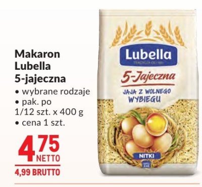 Makaron Lubella 5-jajeczna promocja w Makro