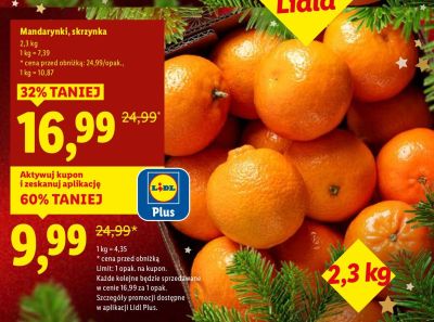 Mandarynki skrzynka 2,3 kg promocja w Lidl