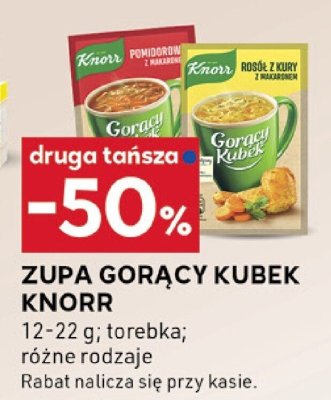 Zupa gorący kubek KNORR promocja w Stokrotka