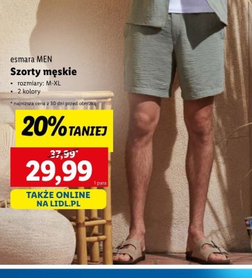 Szorty męskie m-xl Esmara promocja