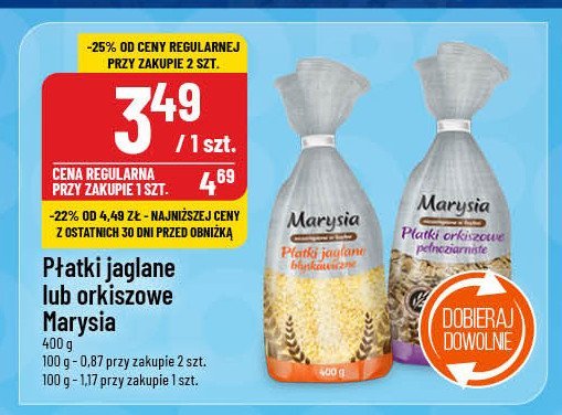 Płatki jaglane błyskawiczne Marysia promocja