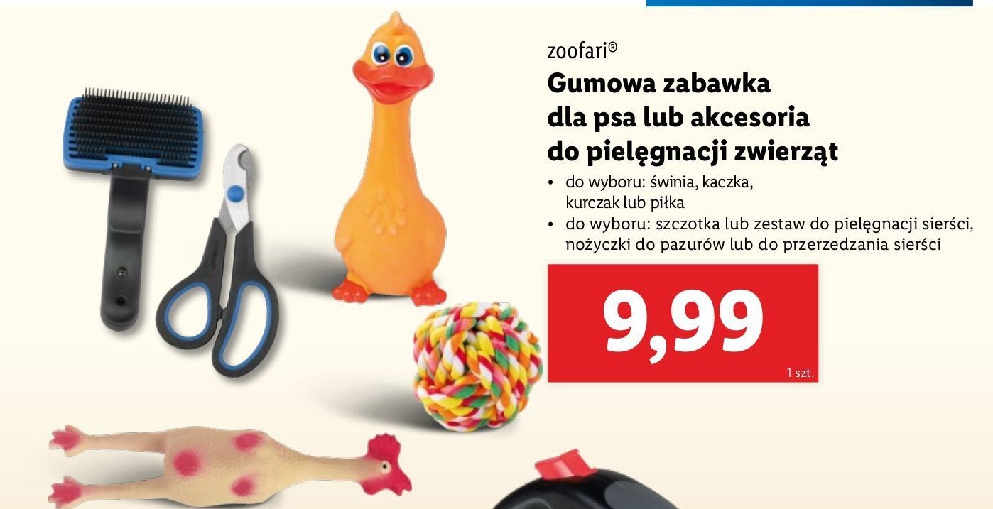 Gumowa zabawka dla psa kaczka Zoofari promocja