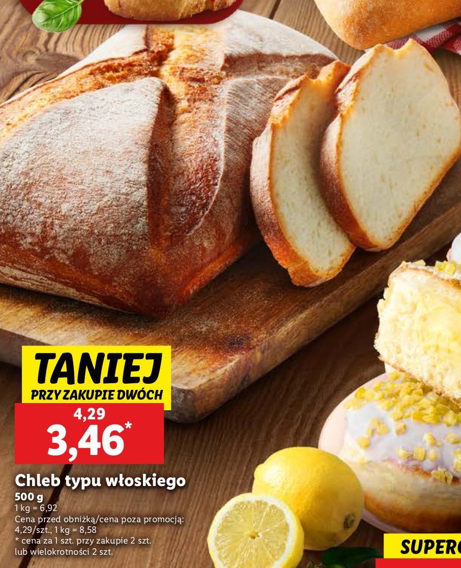 Chleb typu włoskiego promocja