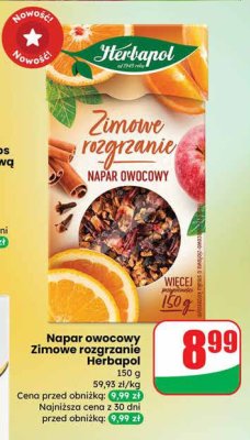 Napar owocowy Zimowe rozgrzanie Herbapol promocja w Dino