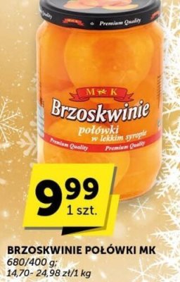 Brzoskwinie połówki MK w syropie promocja w Groszek