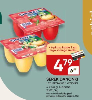 Serek DANONKI truskawka, wanilia promocja w Chata Polska