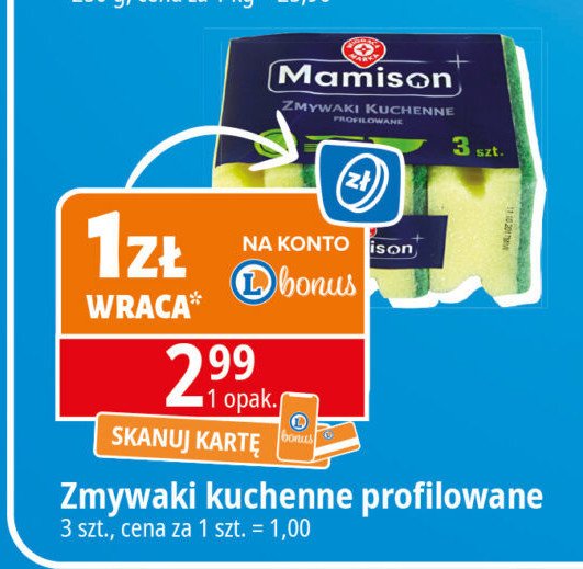 Zmywaki kuchenne profilowane Wiodąca marka mamison promocja w Leclerc