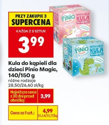 Kula do kąpieli dla dzieci Pinio Magic, 140/150 g (różne rodzaje) promocja w Biedronka