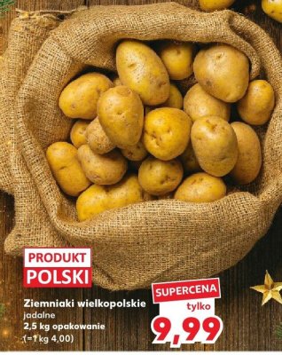 Ziemniaki wielkopolskie jadalne polskie 2,5 kg promocja w Kaufland