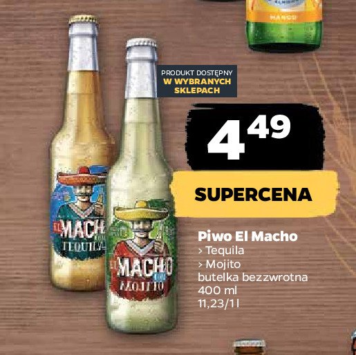 Piwo El macho tequila promocja