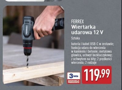 Wiertarka udarowa 12 v Ferrex promocja