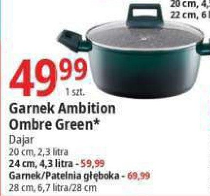 Garnek ombre green 28 cm Ambition promocja