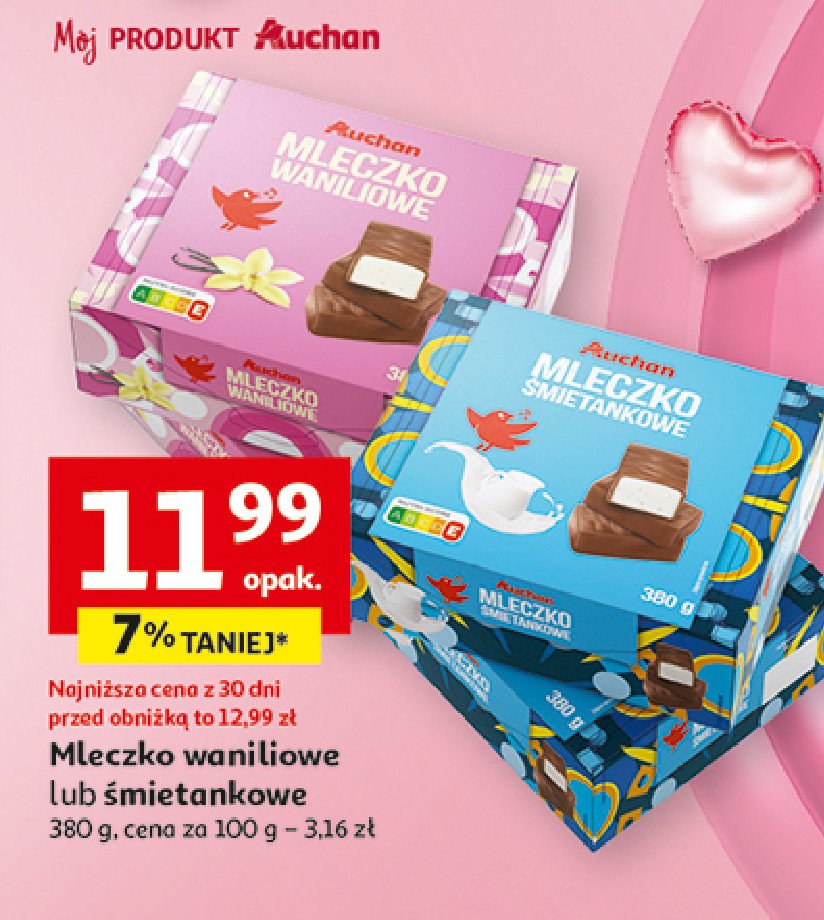 Mleczko śmietankowe Auchan promocja