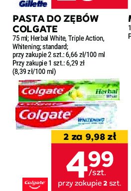 Pasta do zębow Colgate whitening promocja