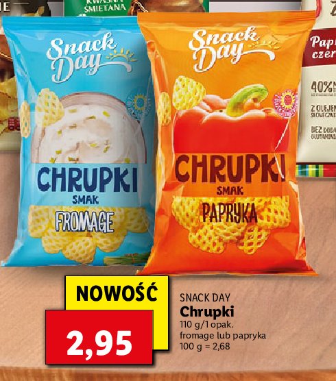 Chipsy fromage karbowane Snack day promocja
