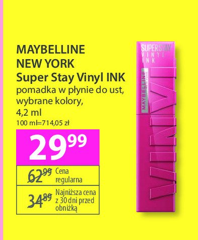 Pomadka w płynie do ust 20 coy Maybelline superstay vinyl ink promocja