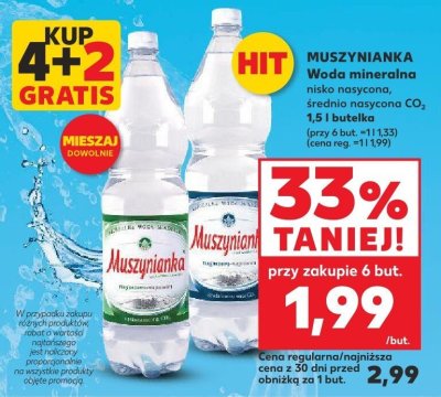 Woda mineralna nisko nasycona promocja w Kaufland
