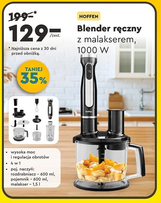 Blender z malakserem 1000 w Hoffen promocja w Biedronka
