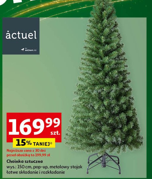 Choinka 150 cm Actuel promocja w Auchan