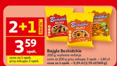 Bajgle Beskidzkie 200 g, wybrane rodzaje promocja w Auchan