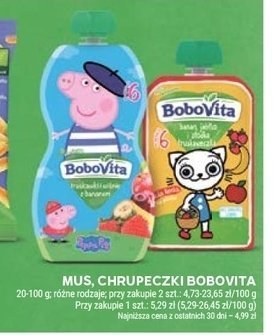 Mus chrupeczki BoboVita różne rodzaje promocja w Stokrotka