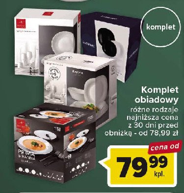 Komplet obiadowy carine czarno-bia艂y Luminarc promocja