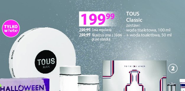 Zestaw w pudełku classic man: woda toaletowa 100 ml + woda toaletowa 50 ml TOUS ZESTAW promocja w Hebe