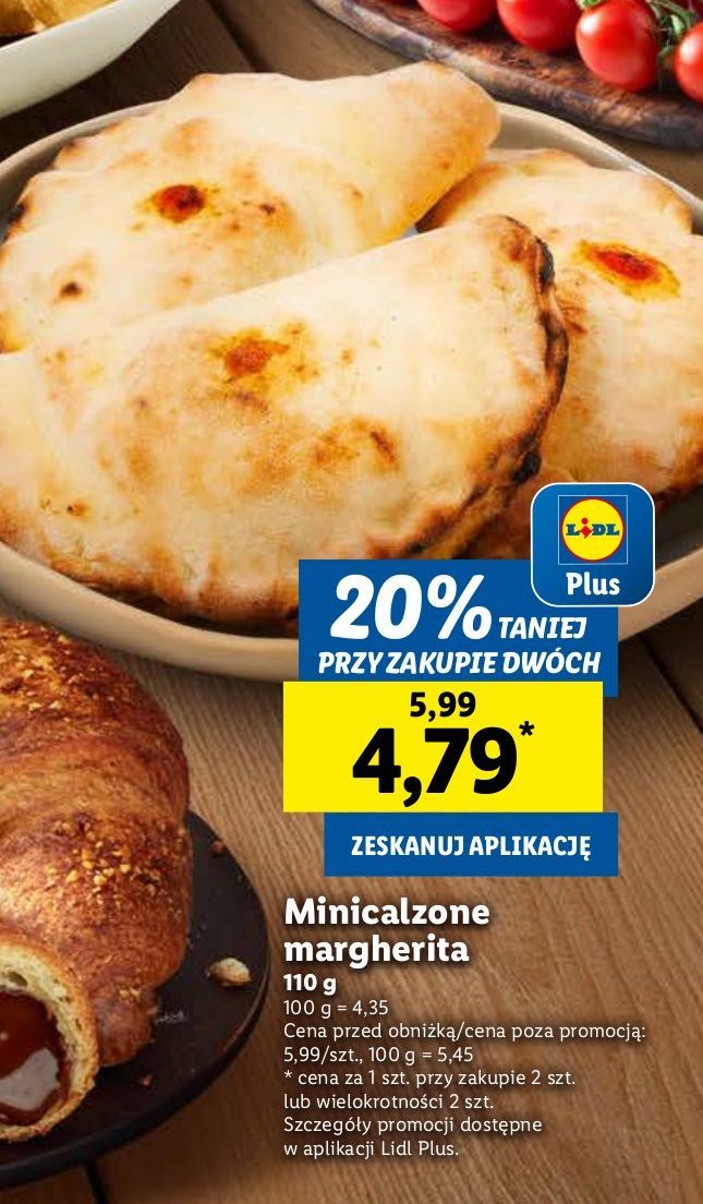 Minicalzone margherita promocja w Lidl