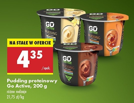 Pudding proteinowy słony karmel Go active promocja w Biedronka