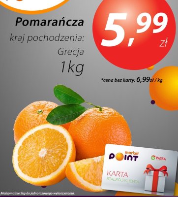 Pomarańcza z Grecji 1 kg promocja w Market Point