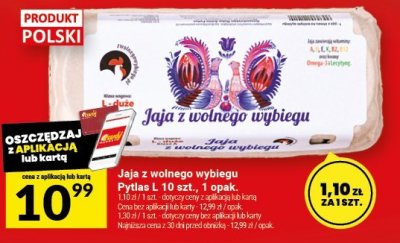 Jaja z wolnego wybiegu Pytlas L 10 szt., 1 opak. promocja w Twój Market