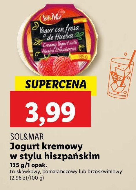 Jogurt kremowy pomarańczowy Sol&mar promocja