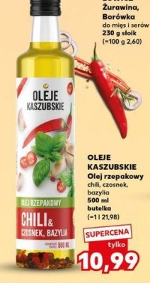 Olej chilli & czosnek & bazylia Oleje kaszubskie promocja
