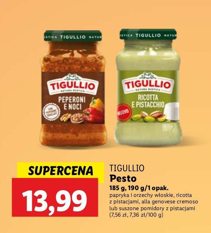 Pesto suszone pomidory z pistacjami Tigullio promocja