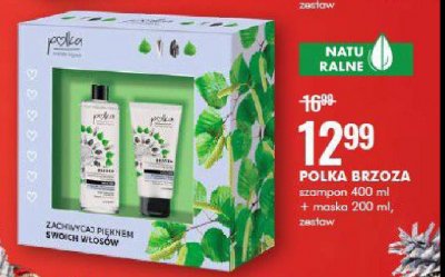 Zestaw w pudełku brzoza: szampon 400 ml + maska do włosów 200 ml Polka zestaw Polka z natury piękna promocja
